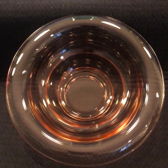 Pink Glass Round Bowl Depression Glass - Picture 2 of 5